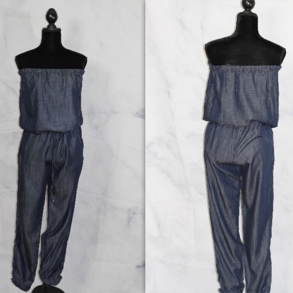 Benetton Jeans Strapless Jumper (S)